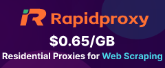 Prueba RapidProxy gratis - Proxies Residenciales con más de 90M de IPs globales. Desde $0.65/GB para web scraping, automatización y recolección de datos.